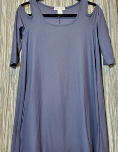 PLANET GOLD  Cold Shoulder A-line Dress 